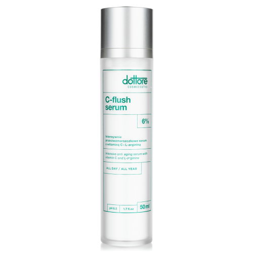 Dottore C-Flush Serum Intensywnie przeciwzmarszczkowe serum do twarzy z 6% witaminą C i L-argininą 50ml