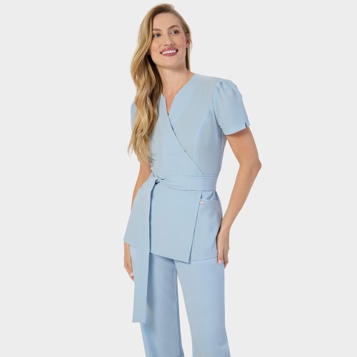 Fartuch kosmetyczny baby blue AMELIA wiązany  1szt. rozmiar 38