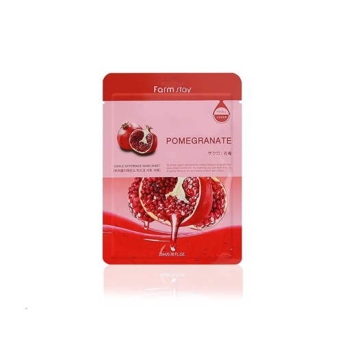 Farmstay Visible Difference Mask Sheet Pomegranate - Maska w Płacie 1szt.