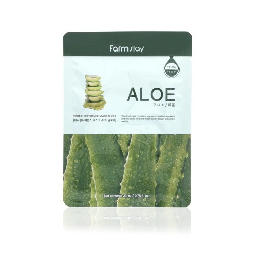 Farmstay Visible Difference Mask Sheet Aloe - Maska w Płacie 1szt.