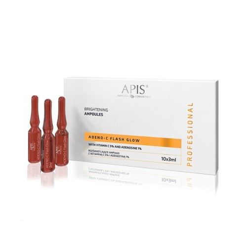 Apis Adeno-C Flash Glow Rozświetlające ampułki do twarzy z witaminą C i adenozyną 10x3ml