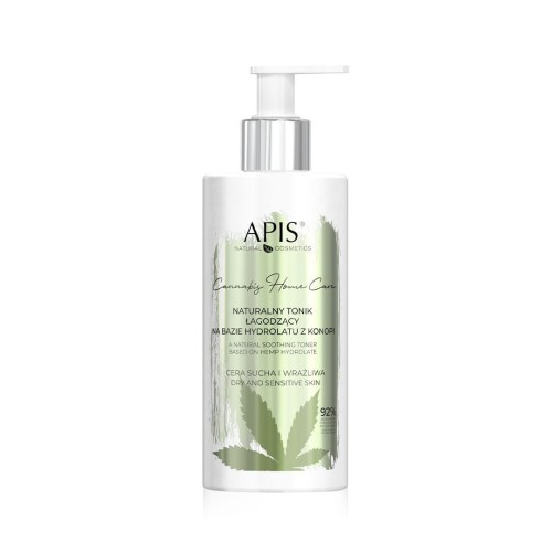 Apis CANNABIS HOME CARE Naturalny tonik łagodzący na bazie hydrolatu z konopi 300ml 
