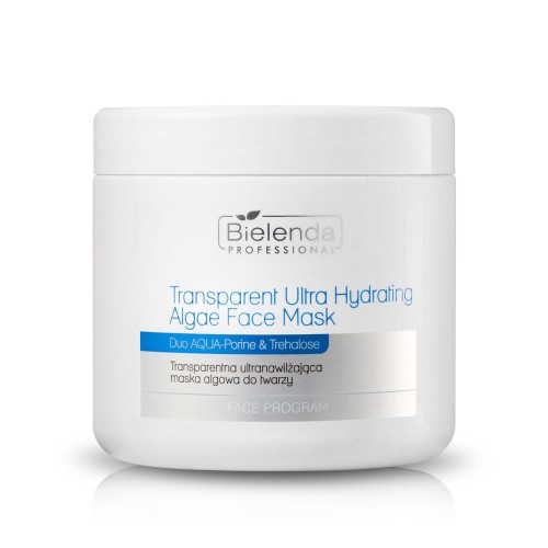 Bielenda  Professional AQUA - PORIN ULTRA EFFECT Transparentna ultranawilżająca maska algowa do twarzy 190g