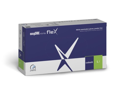 Rękawiczki medyczne nitrylowe bezpudrowe Flex kobaltowe - różne rozmiary 