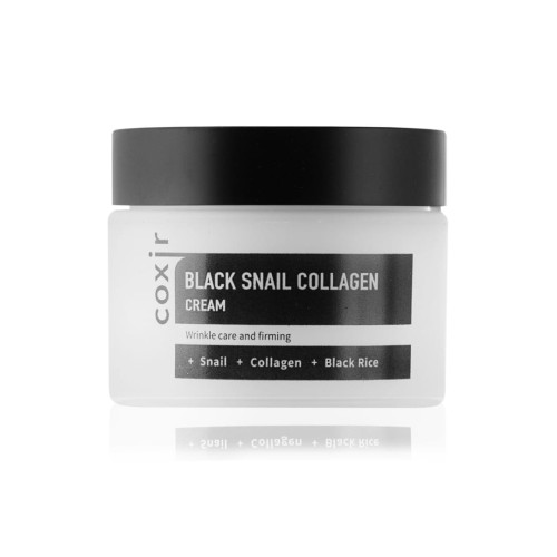 COXIR Black Snail Collagen Cream - Przeciwzmarszczkowy krem do twarzy ze śluzem ślimaka 50ml