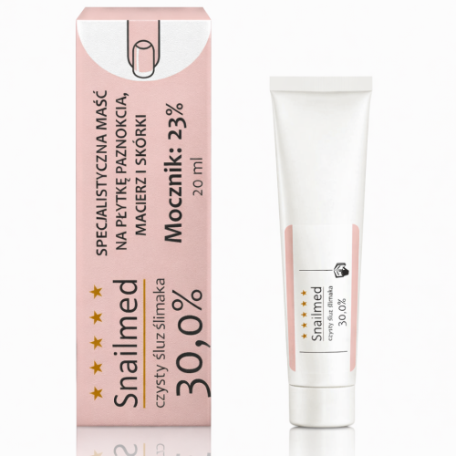 Snailmed Czysty śluz ślimaka 30,0% - Specjalistyczna maść na płytkę paznokcia, macierz i skórki 20ml