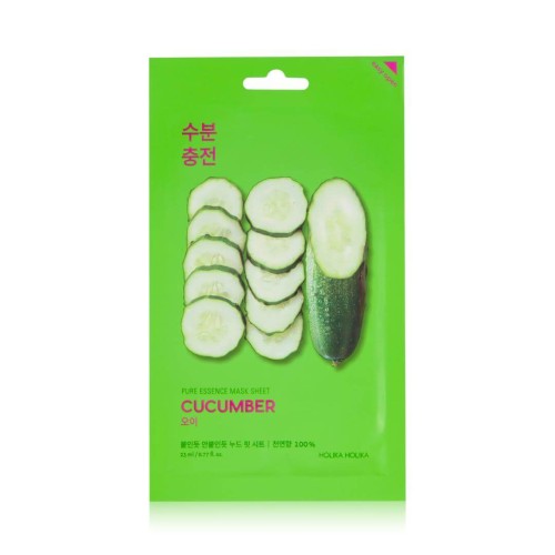 Holika Holika Pure Essence Mask Sheet Cucumber - Maska oczyszczająco-nawilżająca w płachcie z ogórkiem 1szt. 