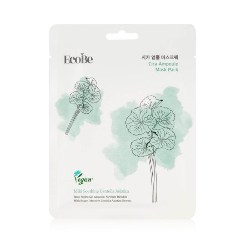 EcoBe Cica Ampoule Mask - Wyciszająca maska w płachcie z wąkrotą azjatycką 1szt. 