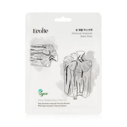 EcoBe Charcoal Ampoule Mask - Maska absorbująca nadmiar sebum z ekstraktem z węgla 1szt. 