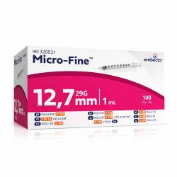 Strzykawki EMBECTA Micro-Fine insulinowe z igłą 0,33x12,7mm 10szt. 1ml U100 