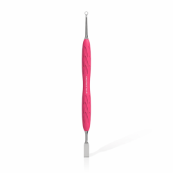 Staleks Kopytko do manicure Gummy z silikonową rękojeścią UNIQ 11/1 (popychacz płaski prosty i pierścień)