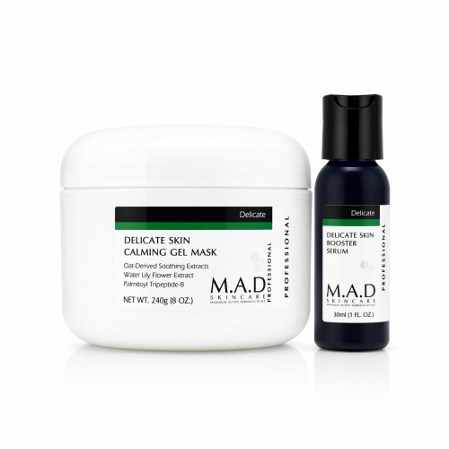 M.A.D Delicate Skin Calming Gel Mask Łagodząca maska w żelu 240g + Booster Serum 30ml