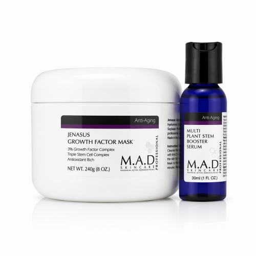 M.A.D Anti-Aging Jenasus Growth Factor Mask Maska dla skór dojrzałych 240g + Booster Serum 30ml