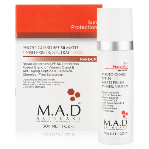 M.A.D Photo Guard SPF50 Self Adjusting Foundation Primer Light/Neutral Filtr + Podkład 30ml