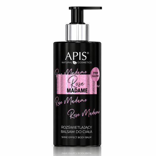 Apis ROSE MADAME Rozświetlajacy balsam do ciała z drobinkami 300ml