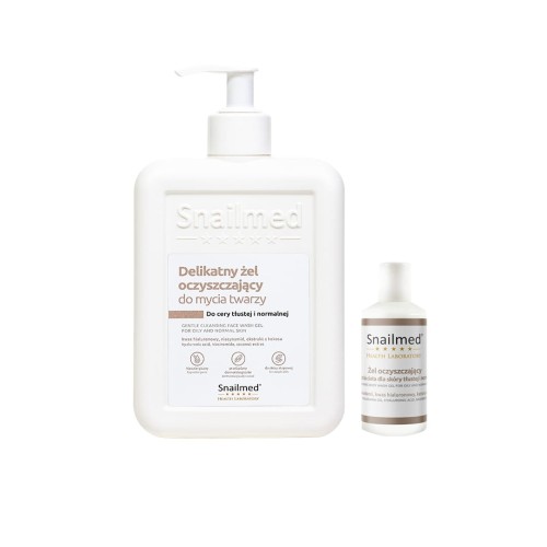 Snailmed Delikatny żel oczyszczający do mycia twarzy 300ml + żel do mycia ciała 20ml gratis