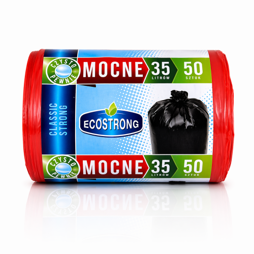 Worki na odpady czerwone 35l LDPE 50szt.