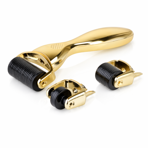 Derma Roller Gold 3w1 (1200-0,25mm, 600-0,5mm, 180-1,5mm)