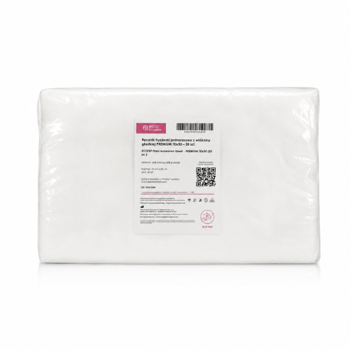 Ręcznik fryzjerski jednorazowy z włókniny gładkiej PREMIUM 70x50cm 50szt. 