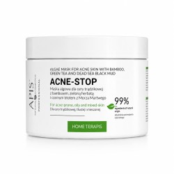 Apis Professional Acne-stop Maska algowa dla cery trądzikowej z bambusem, zieloną herbatą i czarnym błotem 100g
