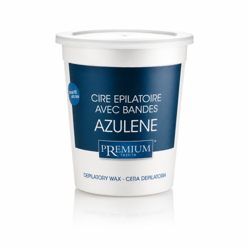 PREMIUM textile Wosk do depilacji w puszce - azulene 700 ml 