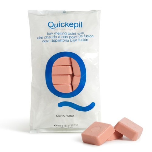 QUICKEPIL Wosk twardy bezpaskowy do depilacji Rose 1kg - Różowy