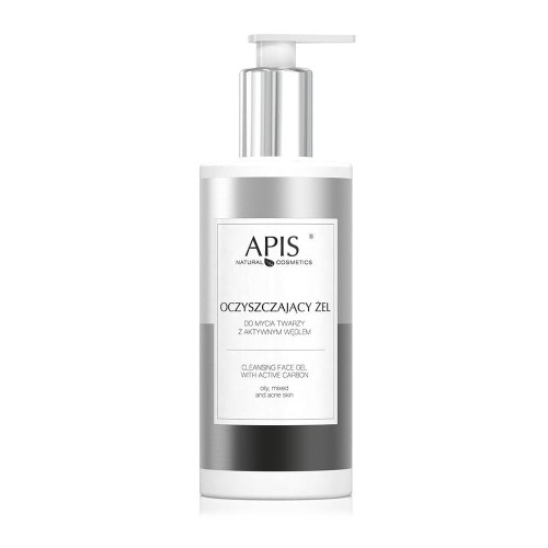 Apis Professional Oczyszczający Żel do Mycia Twarzy z Aktywnym Węglem 300ml
